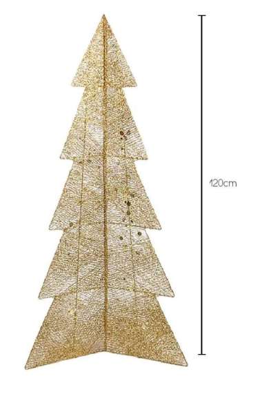 Pohon Natal Lipat Besi Gold 120cm