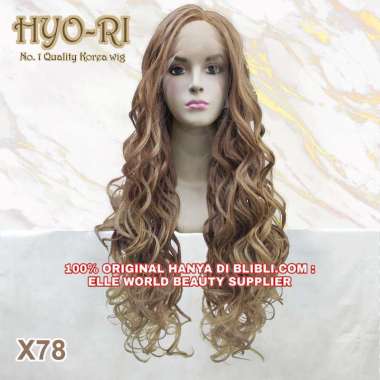 HYO-RI WIG : FRONT LACE WIG LACE HALF LACE WIG FULL WIG WANITA PANJANG CURLY WAVE WAVY KERITING KORE