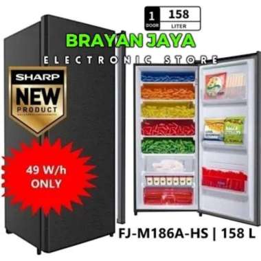 FREEZER KULKAS PEMBEKU SHARP FJ-M186A (6 RAK) LEMARI ES PEMBEKU