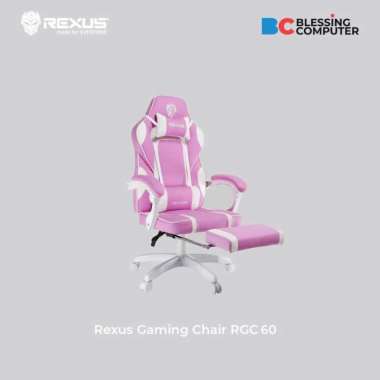 KURSI GAMING REXUS RGC R60 FOOTREST WHITE PINK