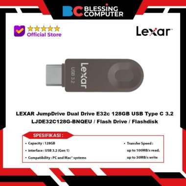 LEXAR JumpDrive Dual Drive E32c 128GB USB Type C 3.2 LJDE32C128G-BNQEU / Flash Drive / Flashdisk
