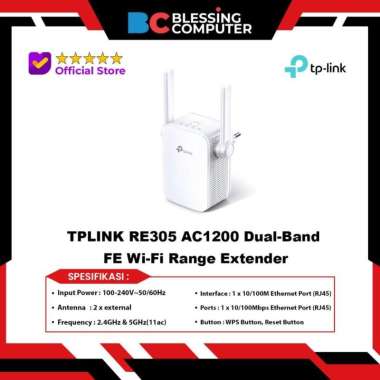 TPLINK RE305 AC1200 Dual Band FE WiFi Range Extender