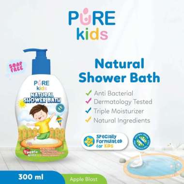 Pure Kids Natural Shower Bath Sabun Mandi Anak Anti Kuman Antiseptik 300ml Sabun Cair Liquid Soap Ap