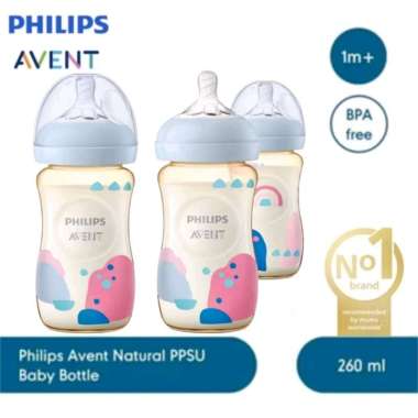 Philips Avent Botol Natural PPSU 260ml - Botol Susu Bayi Material Premium Tahan Hingga 180°C Avent P