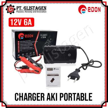Edon ED-1206PRC Charger Aki 12V 6A Carger Accu Digital Cas Baterai Aki Motor Mobil 12 Volt 6 Ampere