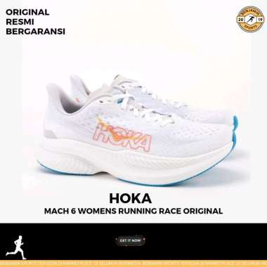 SEPATU RUNNING WANITA HOKA MACH 6 ORIGINAL RESMI 40
