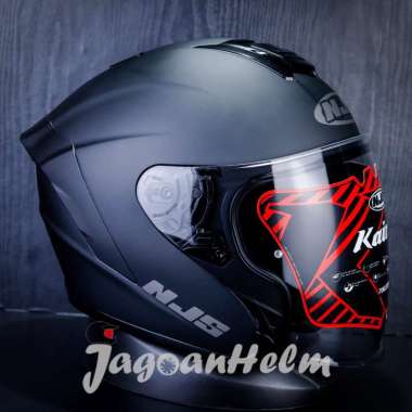 HELM NJS KAIROZ V1 SOLID | BLACK DOFF | SINGLE VISOR - XL