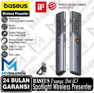 BASEUS Spotlight Wireless Presenter Laser Pointer AI Mouse Remote