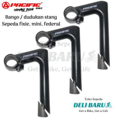 Bango sepeda fixie tinggi 14 cm tiang stang insert 22,2 mm Bango sepeda mini fixie federal jadul