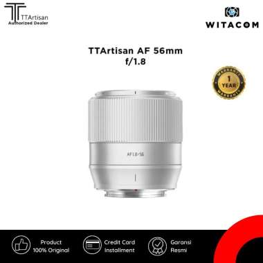 WITACOM - Lensa TTArtisan AF 56mm F1.8 APS-C Silver Sony E-Mount - Garansi Resmi