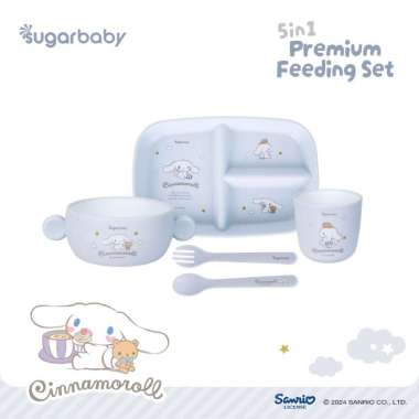 Sugarbaby 5in1 Premium Feeding Set Sanrio Collection/Set Alat Makan Bayi/Perlengkapan MPASI Anak/Per