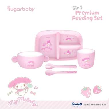 Sugarbaby 5in1 Premium Feeding Set Sanrio Collection/Set Alat Makan Bayi/Perlengkapan MPASI Anak/Per