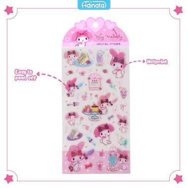My Melody Crystal Puffy Stickers 2413-6153 / Stiker - Adinata