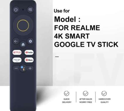 Remote Realme Smart TV Android Google Voice Remot TV Realme Bluetooth - Casing Remote Realme Stick