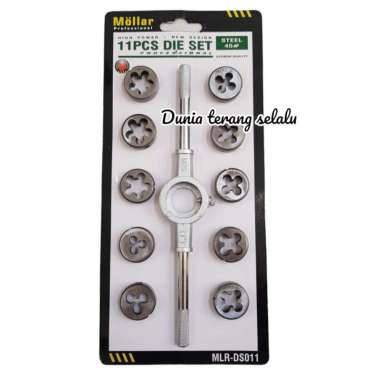Alat Dies Snei Mollar - DIE SET 11 PCS - Senai Drat Ulir Baut Thread MOLLAR - DS011