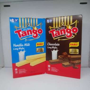 Tango Wafer Coklat Chocolate Vanila Vanilla Milk Long Wafer isi 20pcs Vanilla Milk