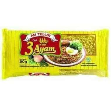 Mie Telor Mie Kering Mie Telur Mie Instan cap 3 ayam 200gr