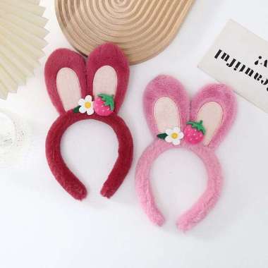 BD0138 Bando telinga bunny Telinga lotso Bando anak fashion korea bando wanita impor PINK