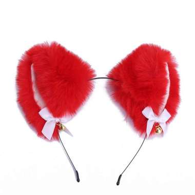 BD097 Bando telinga kucing lonceng bando nekomimi lampu bando cosplay telinga kucing bando korea MER