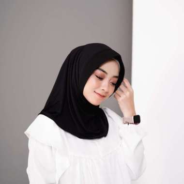𝗔𝗟𝗺𝗶𝗳𝘁𝗮𝗵 𝗵𝗶𝗷𝗮𝗯-Hijab Bergo Sport Jersy Size S/Jilbab Olahraga/Bergo Sport Jersy Hitam