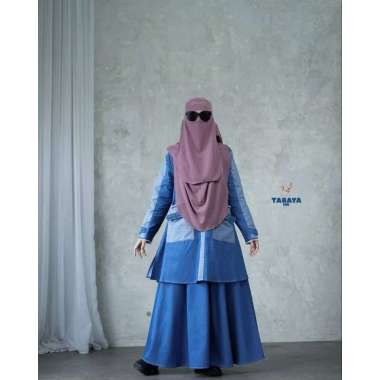 Tabaya Series Abaya Dan Tunik by Umah| Tunik Rok syar'i| Abaya Only S Tunik rok Bluedenim