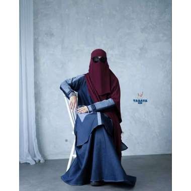 Tabaya Series Abaya Dan Tunik by Umah| Tunik Rok syar'i| Abaya Only S Tunik Rok Denim