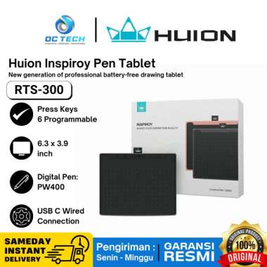 Drawing Pad Huion Inspiroy RTS 300 RTS300 Pen Tablet Digital Drawing Tablet Original Garansi Resmi