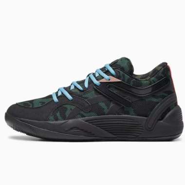 Sepatu Basket Puma Trc Blaze Court Camo Puma Black-Myrtle-D 379087 01 6.5=40=25,5cm
