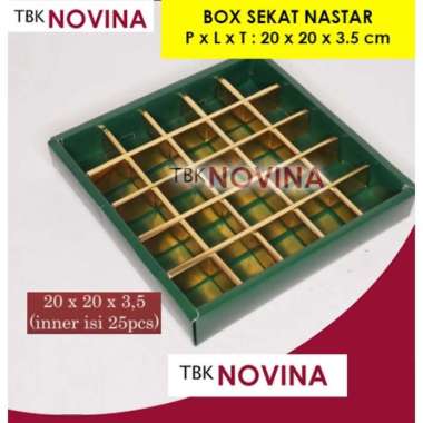 KOTAK SEKAT NASTAR / BOX SEKAT EMAS TUTUP MIKA / KOTAK KUE NATAL IMLEK LEBARAN HIJAU