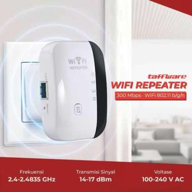 Taffware Wireless-N WiFi Repeater 300Mbps MT02 Router Wifi Murah Wisp Reapeter Modem Portable Harga 