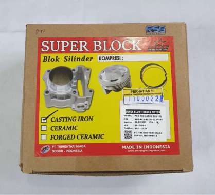 BLOK CAST IRON & FORGED PISTON BRT VARIO 150 PCX 150 ADV 150 62.00 HEAD STD STROKE BRT