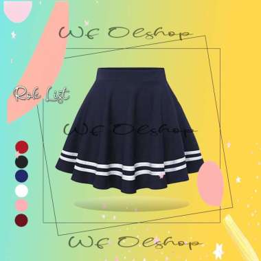 Wafa rok pendek wanita list putih terbaru rok pendek wanita rok pendekk wanita jumbo rok mini rok mi