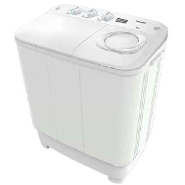 MESIN CUCI TOSHIBA VH-H75MN-WR / VHH75MN / VH-H75 , 2 TABUNG 7 KG Putih