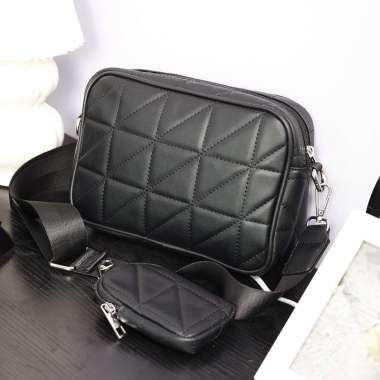 Tas Selempang Pria Kulit PU Tas Kulit Pria Kecil Tas Jalan Sling Bag TP-5501