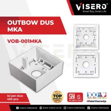 Visero Outbow Dus | Mangkok Saklar | Mangkok Stop Kontak | OB Dus Segiempat Putih Visero
