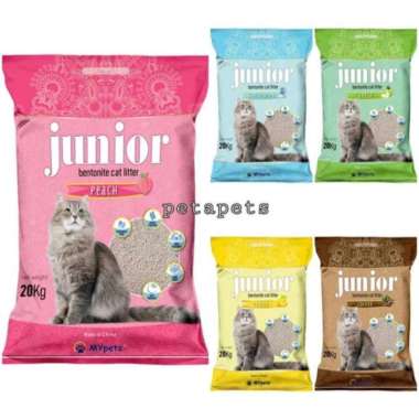 Pasir junior 25Liter | pasir gumpal wangi | pasir kucing gumpal wangi