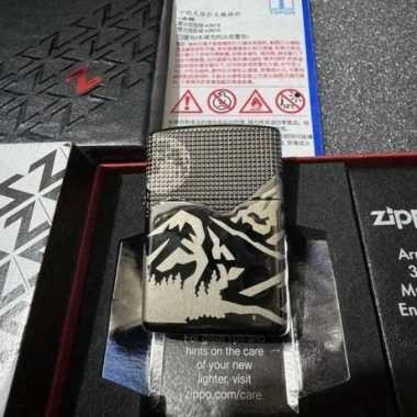 Zippo Armor mountain Design mountain sudah mulai Rare langka NOS Kolektor item