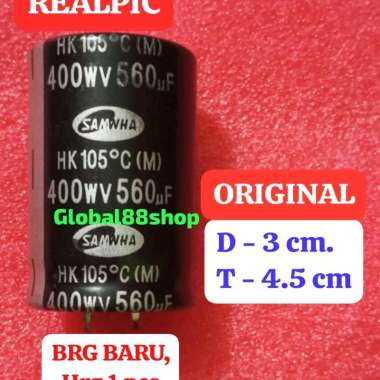 ELCO 400wv 560uf 400v 560uf 400 560 SAMHWA ELKO ECO ORIGINAL