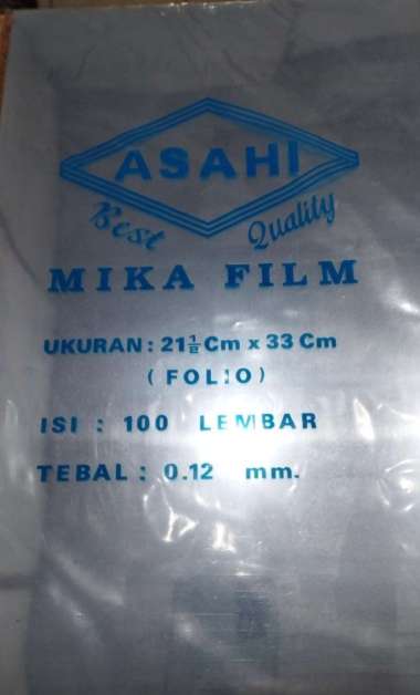 Cover mika plastik jilid tebal 0.12mm Folio