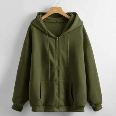 Jaket Hoodie SLETiNG ZiPPER RESLETiNG ZiPER Distro HiJAU ARMY ARMi tni tentara polos custom indonesi