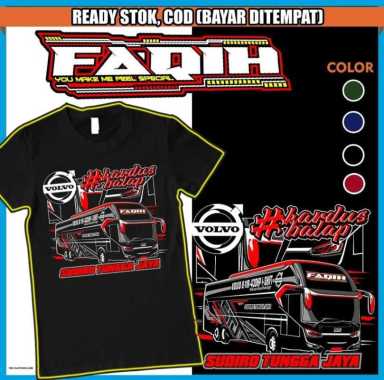 Kaos Baju BUSMANIA Faqih Sudiro STJ anak dewasa BUS Bis mania Bismania S Hitam