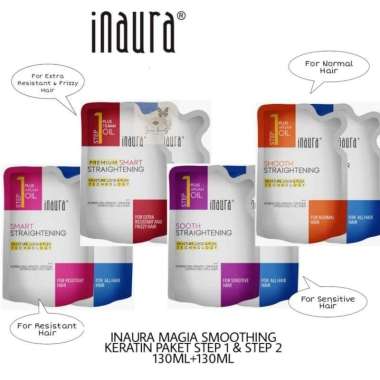 INAURA Magia Straight Smoothing Keratin System Step 1 & 2 | Smoothing Kit Smart