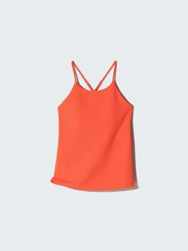 UNIQLO Kamisol Bra Kain Krep Crepe Jersey Camisole Red M