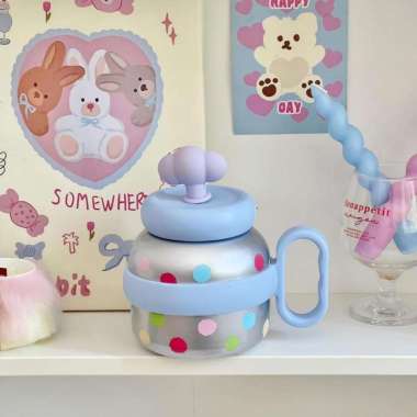 Tumbler Stainless / Tumbler Mug Stainless Gemoy 700ml / Tumbler Cute SUS304 / Mug Stainless Cute Gem
