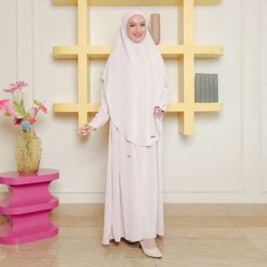 Lozy Hijab - Asma Abaya Set (Abaya Set Khimar Umrah dan Haji) L-XL Peony