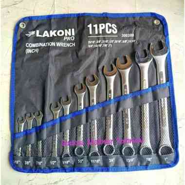 JETJO LAKONI 11 PCS SET 5/16" - 1" Kunci Ring Pas Combination Wrench 11pcs 5/16 - 1 Inchi