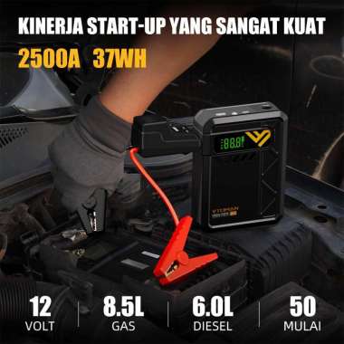 Vtoman X4 Jumper Aki 8000mAh Pompa Angin Portable Powerbank Jump Starter Jumper Aki mobil dan Motor