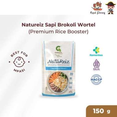 GASOL Natureiz Premium Rice Booster Sapi, Brokoli, dan Wortel 150gr