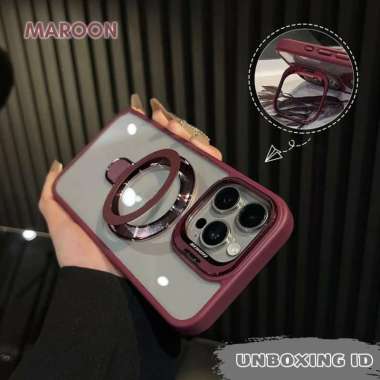 CASING  IPHONE 12 /12 PRO/ 12 PRO MAX CASE CLEAR RING BRACKET LENS MAGSAFE IP12 PRO MAX MARON