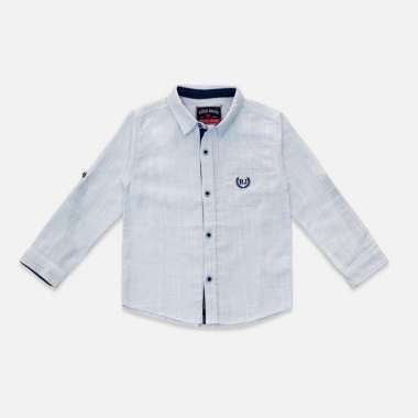 Shirt/ Kemeja Lengan Panjang Anak Laki/ Rodeo Junior Basic Shirt Blue 10-11 tahun